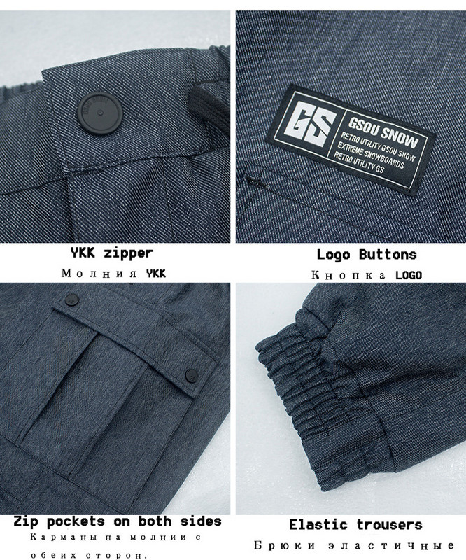 Naujas kaklaraištis pėdų dėvėjimas Moterų ir vyrų ledo ir sniego kelnės snieglentininkų drabužiai kelnės slidinėjimo kostiumas, 15K neperšlampamas kombinezonas