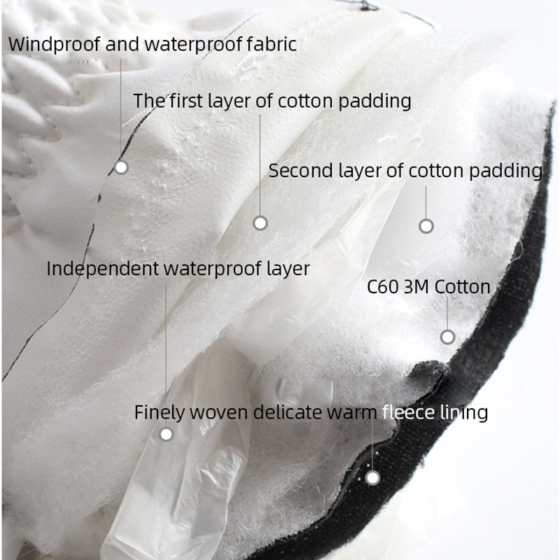 Vyriškos, moteriškos, slidinėjimo pirštinės žiemai, šiltos, vėjui atsparios, vandeniui atsparios jutiklinio ekrano vilnos, neslystančios snieglenčių sportui sniego motociklui slidinėjimo pirštinės