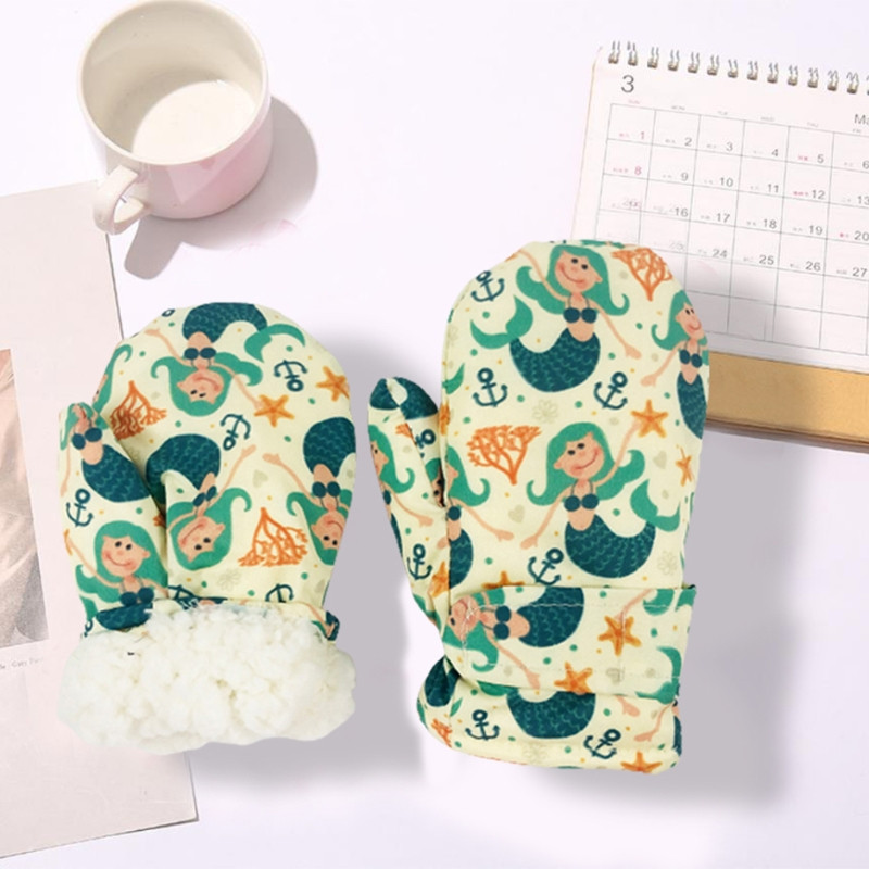 Sniego pirštinės kūdikiams berniukams, vandeniui atsparios slidinėjimo pirštinės, vilnos pamušalas mažiems mergaitėms, vėjui atsparios šiltos pirštinės, skirtos snieglenčių sportui lauke