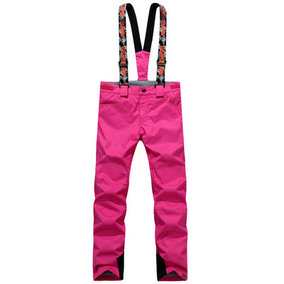Pantaloni de zăpadă Blet de marca GS pentru femei Pantaloni de snowboarding în aer liber Salopete de schi 10K, impermeabile, pentru alpinism, pantaloni cu curele pentru fete