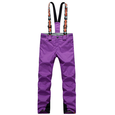 Pantaloni de zăpadă Blet de marca GS pentru femei Pantaloni de snowboarding în aer liber Salopete de schi 10K, impermeabile, pentru alpinism, pantaloni cu curele pentru fete