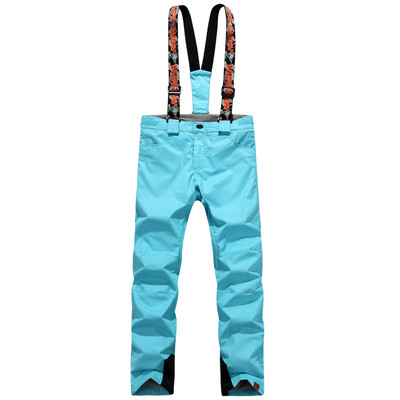 Pantaloni de zăpadă Blet de marca GS pentru femei Pantaloni de snowboarding în aer liber Salopete de schi 10K, impermeabile, pentru alpinism, pantaloni cu curele pentru fete