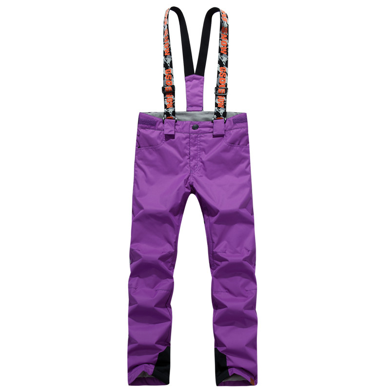 Pantaloni de zăpadă Blet de marca GS pentru femei Pantaloni de snowboarding în aer liber Salopete de schi 10K, impermeabile, pentru alpinism, pantaloni cu curele pentru fete