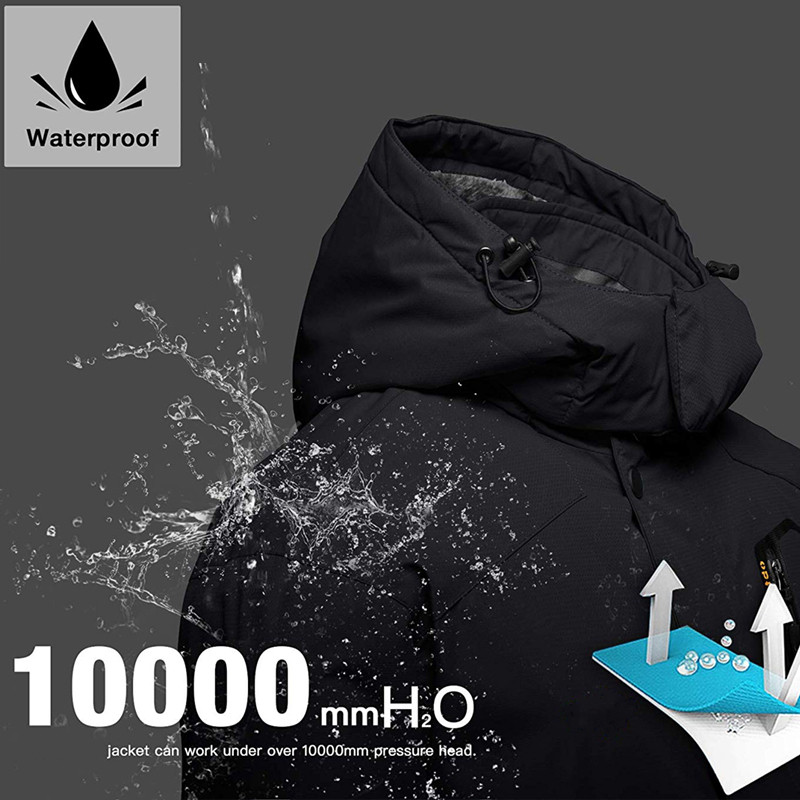 TWTOPSE Vyrai Dviračiai Žvejyba Neperpučiami vėjo žygiai Stovyklavietės vilnos lauko paltas Žieminis atsparus vandeniui sportinis snieglenčių sportas slidinėjimas šilta striukė