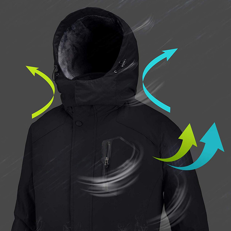 TWTOPSE Vyrai Dviračiai Žvejyba Neperpučiami vėjo žygiai Stovyklavietės vilnos lauko paltas Žieminis atsparus vandeniui sportinis snieglenčių sportas slidinėjimas šilta striukė