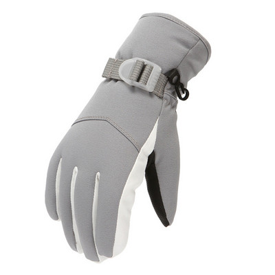 Žiemos šiltos sportinės dviračių snieglenčių pirštinės Moteriškos plius aksominės storinančios slidinėjimo pirštinės Lauko motociklų važiavimo sniego pirštinės