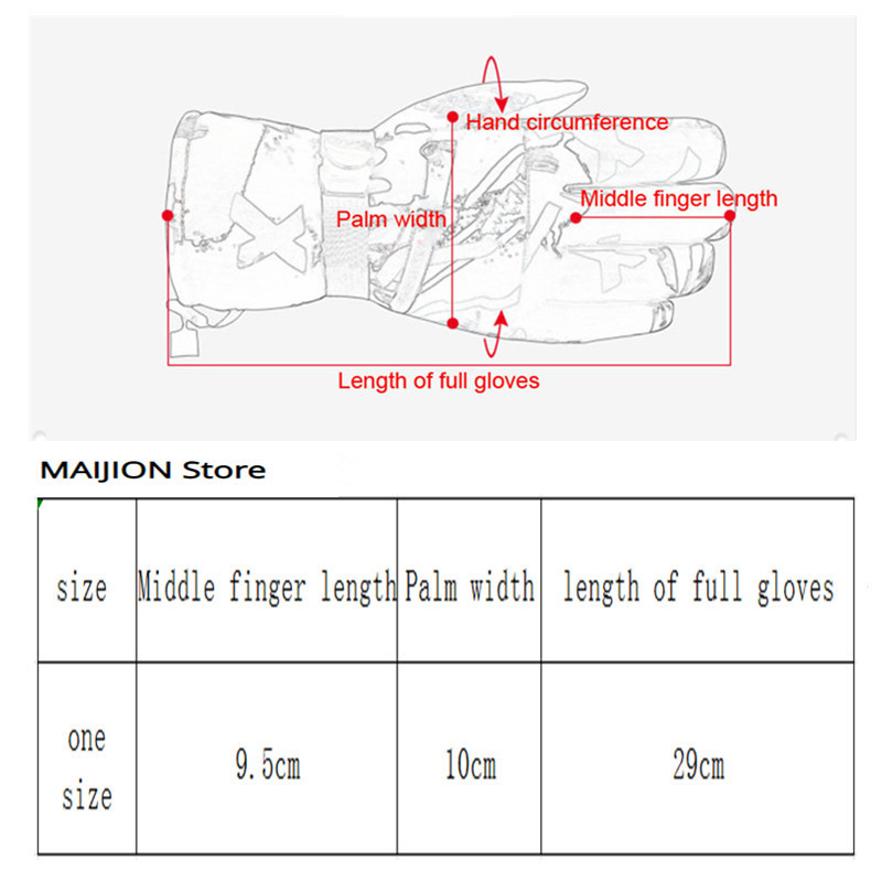 Žiemos šiltos sportinės dviračių snieglenčių pirštinės Moteriškos plius aksominės storinančios slidinėjimo pirštinės Lauko motociklų važiavimo sniego pirštinės