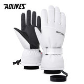 Slidinėjimo pirštinės Vyriškos Moteriškos Žieminės Šiltos Vėjui Neperšlampamos Neperšlampamos Jutiklinio ekrano Vilnos Neslidžios Snieglentės Lauke Snieginės dviračių slidinėjimo pirštinės