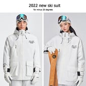 Slidinėjimo kostiumas vyrams ir moterims Žiema, šilta, atspari vėjui, vandeniui atspari lauko sportui Sniego striukės Hot Ski Equipment Snieglenčių slidinėjimo striukė