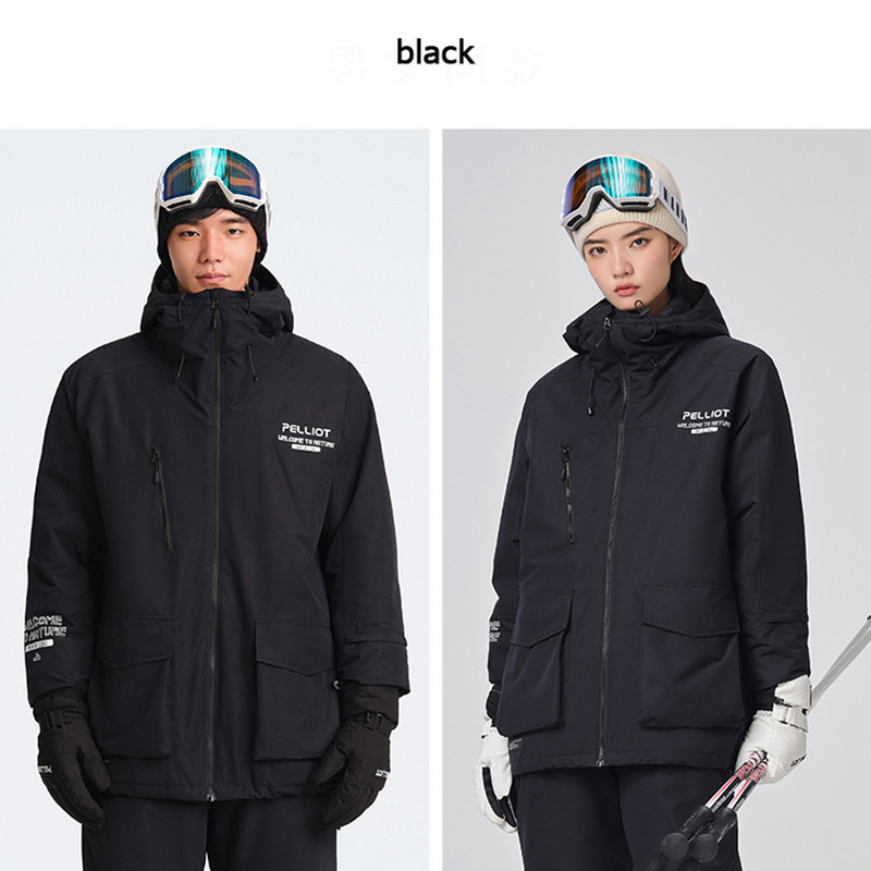 Slidinėjimo kostiumas vyrams ir moterims Žiema, šilta, atspari vėjui, vandeniui atspari lauko sportui Sniego striukės Hot Ski Equipment Snieglenčių slidinėjimo striukė