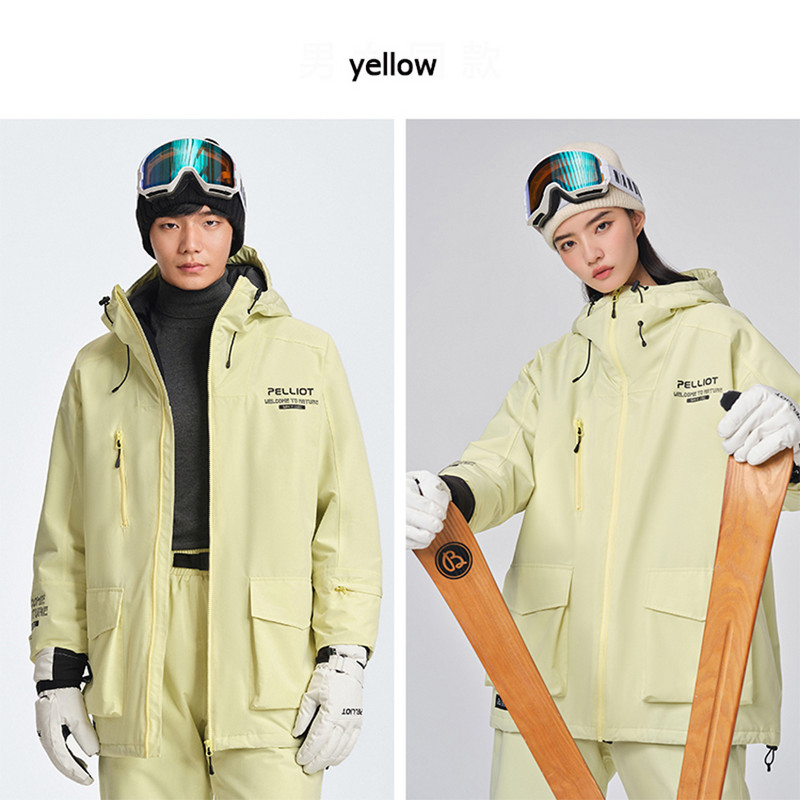 Slidinėjimo kostiumas vyrams ir moterims Žiema, šilta, atspari vėjui, vandeniui atspari lauko sportui Sniego striukės Hot Ski Equipment Snieglenčių slidinėjimo striukė