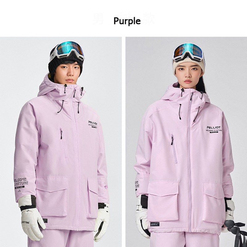 Slidinėjimo kostiumas vyrams ir moterims Žiema, šilta, atspari vėjui, vandeniui atspari lauko sportui Sniego striukės Hot Ski Equipment Snieglenčių slidinėjimo striukė