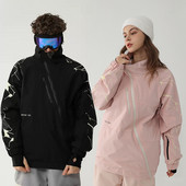 Nauja populiariausia žieminė slidinėjimo striukė Moteriška lauko sportinė snieglenčių striukė Vyriška slidinėjimo kostiumas, atsparus vėjui, atsparus vandeniui, šiltas sniego paltas su gobtuvu