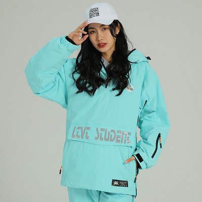 Moteriškas šiltas slidinėjimo kostiumas su gobtuvu, vyriškas, neperšlampamas, neperšlampamas, vėjui atsparus atspindintis slidinėjimo snieglentė, atsparus vandeniui, moteriškas slidinėjimo striukė