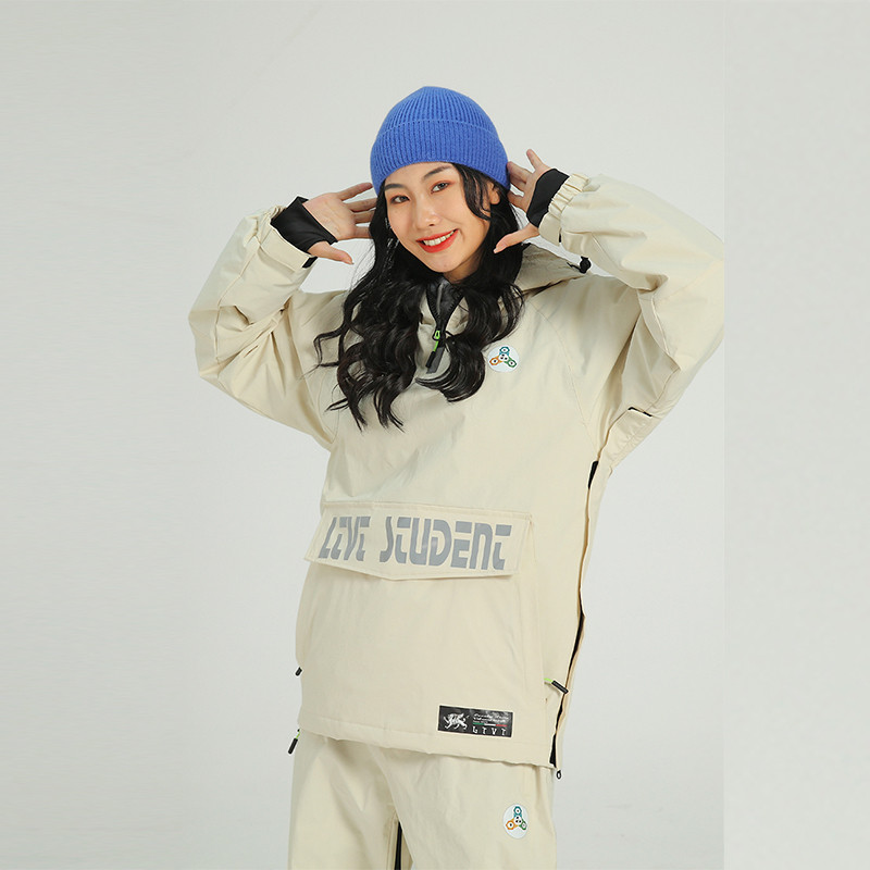 Moteriškas šiltas slidinėjimo kostiumas su gobtuvu, vyriškas, neperšlampamas, neperšlampamas, vėjui atsparus atspindintis slidinėjimo snieglentė, atsparus vandeniui, moteriškas slidinėjimo striukė