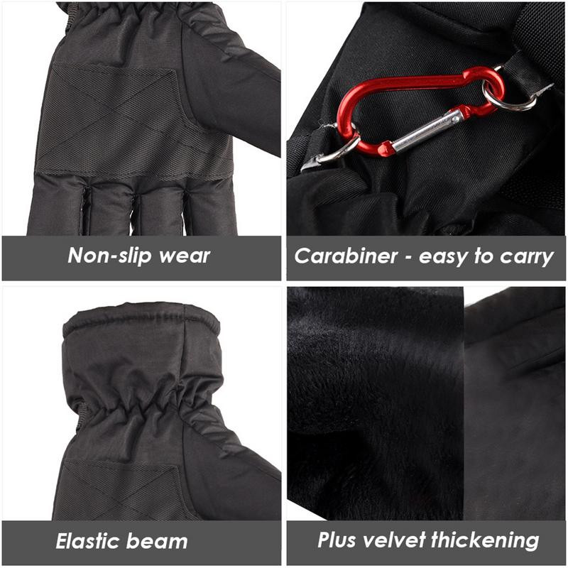 Trijų greičių termostatas elektrinis šildymas atspindinčios pirštinės Motociklas Automobilis Slidinėjimas Šildomos Pirštinės Ličio baterijos maitinamos