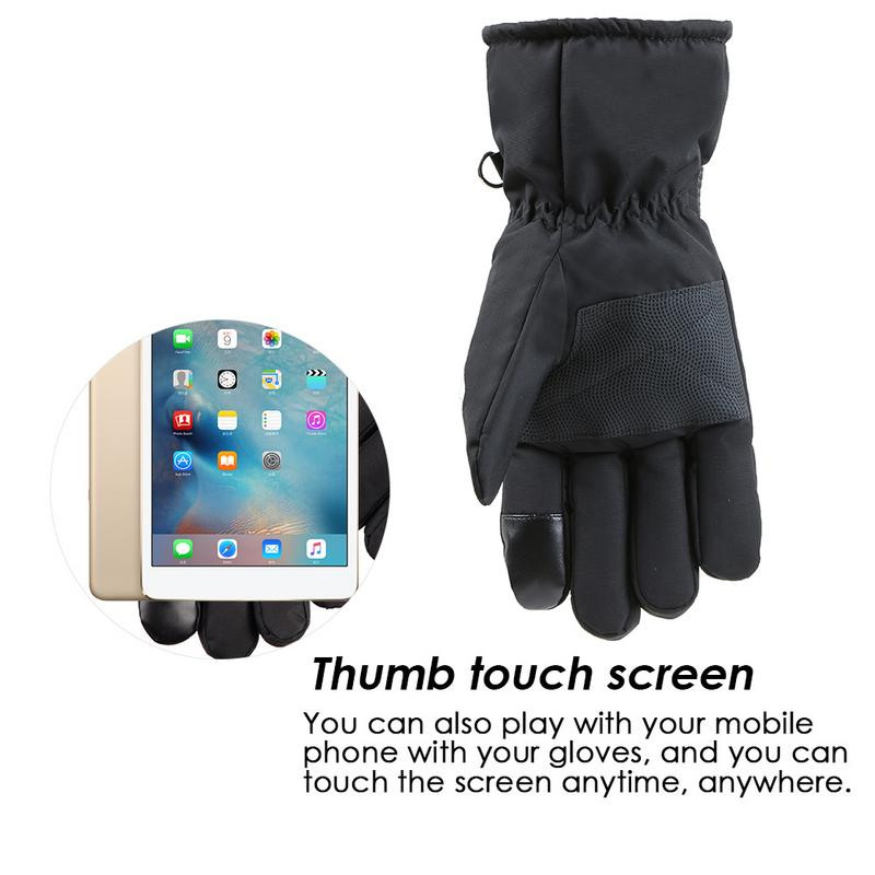 Trijų greičių termostatas elektrinis šildymas atspindinčios pirštinės Motociklas Automobilis Slidinėjimas Šildomos Pirštinės Ličio baterijos maitinamos