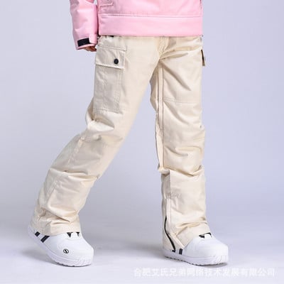 Slidinėjimo kelnės, atsparios vėjui, vandeniui, šiltos ir kvėpuojančios sniego kelnės vyrams ir moterims Žieminės snieglenčių sportinės lauko kelnės