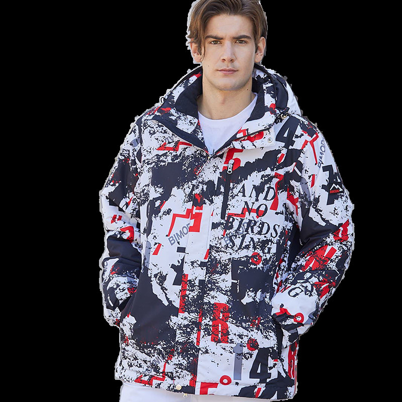 Vyriška žieminė striukė Vyriška slidinėjimo striukė Neperšlampama snieglenčių striukė Vyriška snieglenčių striukė Sportinė striukė Patchwork sniego pūkinė striukė vyrams