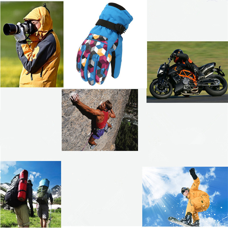 Profesionalios sniego pirštinės, vyriškos, moteriškos, vandeniui atsparios lauko motociklų slidinėjimo pirštinės, vilnos, žieminės šiltos snieglenčių pirštinės