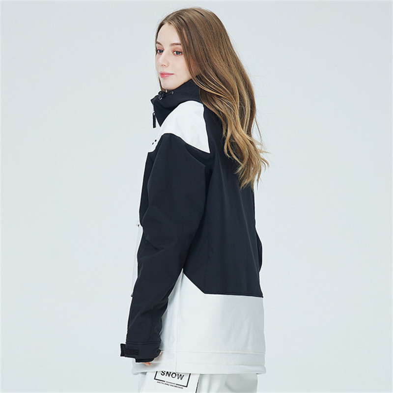 Aukštos kokybės šiltas slidinėjimo gobtuvas Moteriškas, neperšlampamas, atsparus vėjui, kvėpuojantis snieglenčių striukė žiemai, šilta slidinėjimo striukė Vyriška slidinėjimo paltas