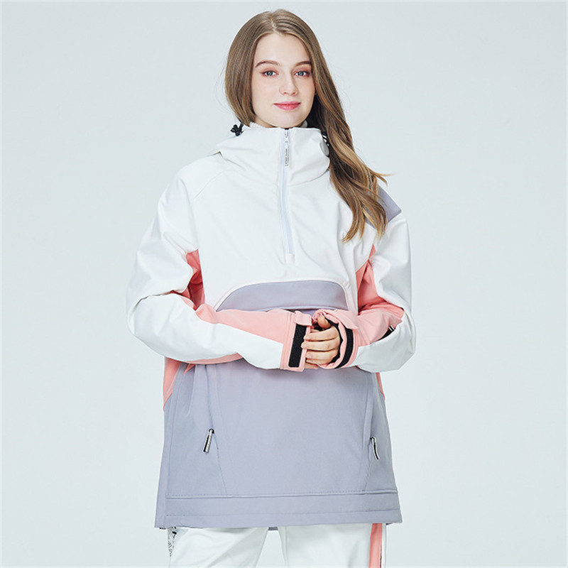 Aukštos kokybės šiltas slidinėjimo gobtuvas Moteriškas, neperšlampamas, atsparus vėjui, kvėpuojantis snieglenčių striukė žiemai, šilta slidinėjimo striukė Vyriška slidinėjimo paltas