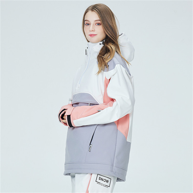 Aukštos kokybės šiltas slidinėjimo gobtuvas Moteriškas, neperšlampamas, atsparus vėjui, kvėpuojantis snieglenčių striukė žiemai, šilta slidinėjimo striukė Vyriška slidinėjimo paltas