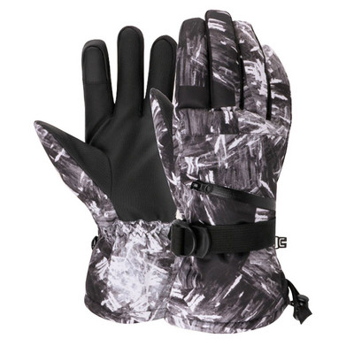 Thermal Fingers Slidinėjimo pirštinės su jutikliniu ekranu Vyriškos Moteriškos žieminės vilnos vandeniui atsparios šiltos snieglenčių pirštinės, skirtos slidinėjimui