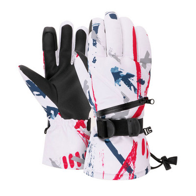 Thermal Fingers Slidinėjimo pirštinės su jutikliniu ekranu Vyriškos Moteriškos žieminės vilnos vandeniui atsparios šiltos snieglenčių pirštinės, skirtos slidinėjimui