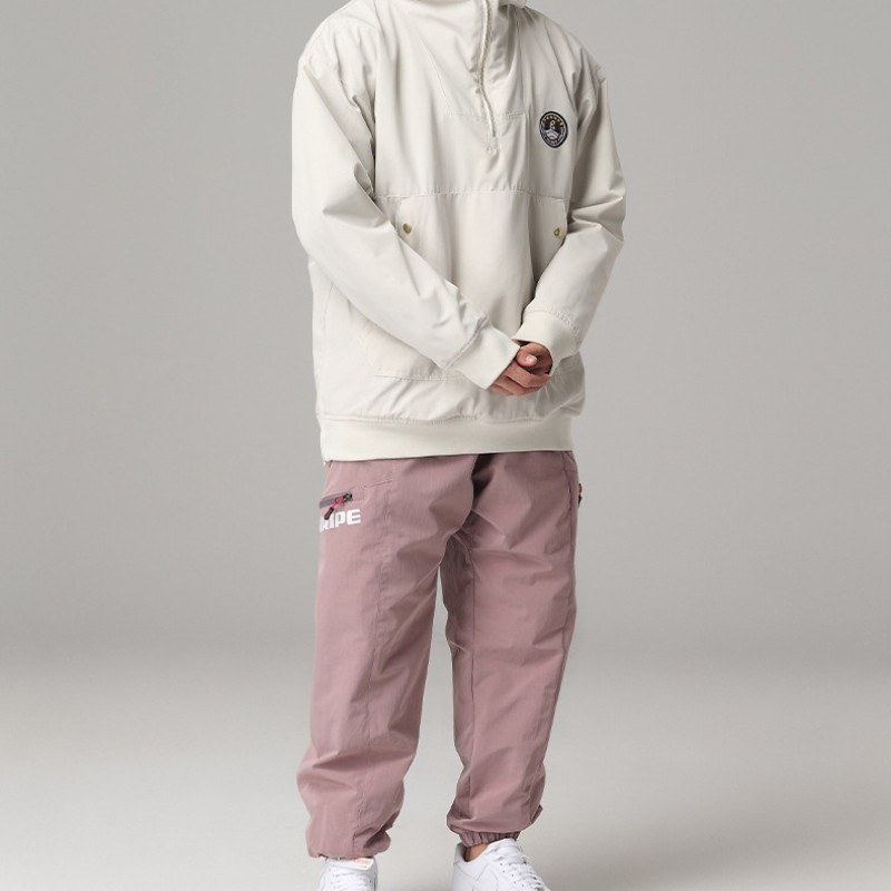 Iarna Bărbați Femei Pantaloni de snowboard cu bretele cu picior din bumbac cu cleme impermeabile Salopete calde, respirabile, Pantaloni de schi casual largi