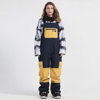 Ανδρικά γυναικεία παντελόνια σκι Χειμερινά αντιανεμικά αδιάβροχα αντανακλαστικά φόρμες για σκι με ζεστό αναπνεύσιμο παντελόνι Γυναικείο ανδρικό φαρδύ παντελόνι σνόουμπορντ