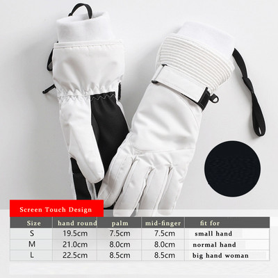 Naujos slidinėjimo pirštinės Vyriškos Moteriškos Vienspalvės Jutiklinis ekranas Vilna šilta Lauko Jodinėjimo Snieglentės Pirštinės Vėjo nepraleidžiančios Vandeniui atsparios slidinėjimo pirštinės