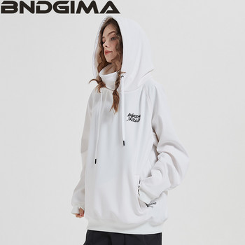 BNDGIMA Hoodie Дамски топъл ски костюм с качулка Дамски мъжки водоустойчив ветроотразителен ски сноуборд яке Външно облекло