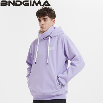 BNDGIMA Hoodie Moteriškas šiltas slidinėjimo kostiumas su gobtuvu Moteriškas vyriškas, atsparus vėjui, atspindintis slidinėjimo snieglenčių striukė Lauko drabužiai