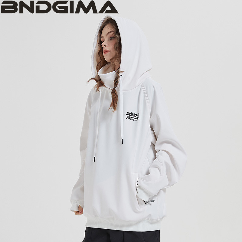 BNDGIMA Hoodie Moteriškas šiltas slidinėjimo kostiumas su gobtuvu Moteriškas vyriškas, atsparus vėjui, atspindintis slidinėjimo snieglenčių striukė Lauko drabužiai