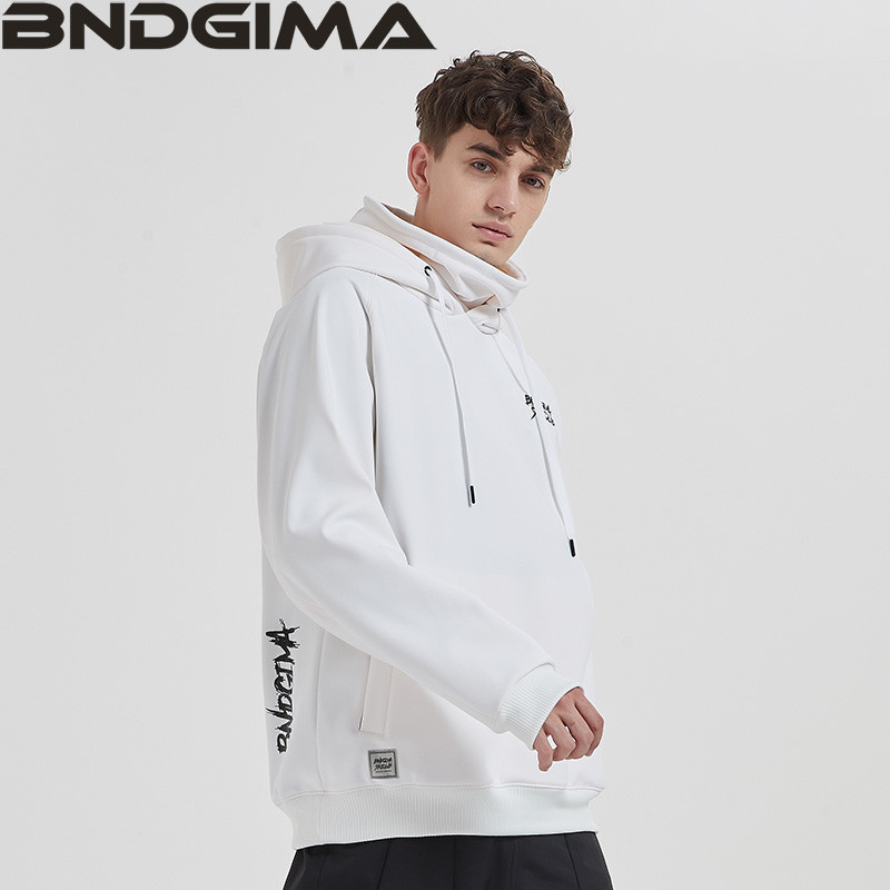 BNDGIMA Hoodie Moteriškas šiltas slidinėjimo kostiumas su gobtuvu Moteriškas vyriškas, atsparus vėjui, atspindintis slidinėjimo snieglenčių striukė Lauko drabužiai