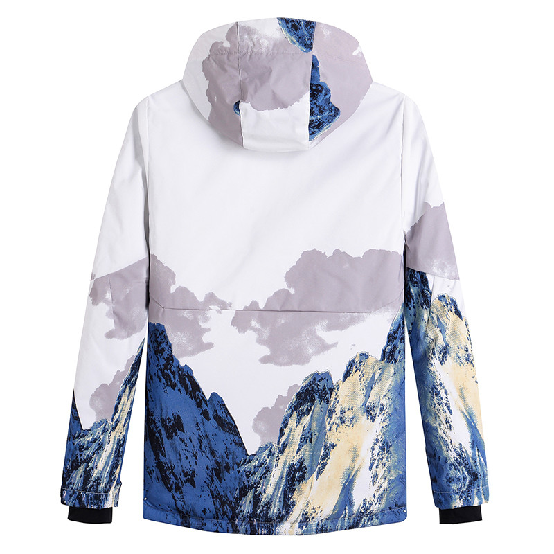 Žieminis slidinėjimo kostiumas vyrams Šiltas, atsparus vėjui lauko slidinėjimo sportinis snieglenčių kostiumas, atsparus šalčiui, vandeniui atsparus madingų spalvų rinkiniai