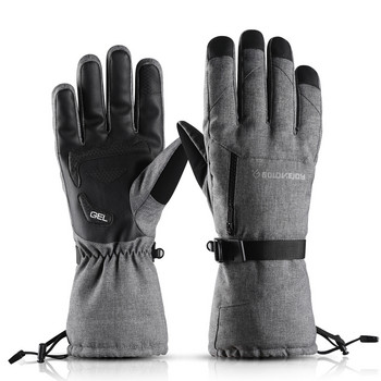Ски ръкавици 2021 Зимни ветроустойчиви мъже и жени Планинско колоездене на открито Защита от студ Дебели джобове Затоплят Ръкавици за каране