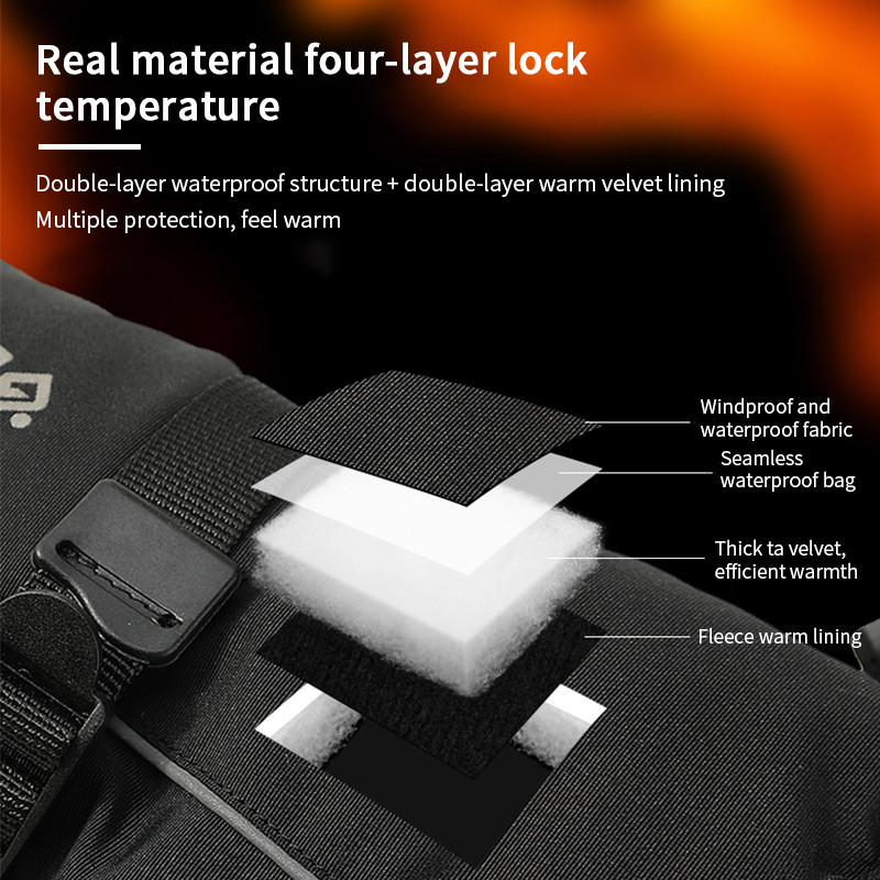 Slidinėjimo pirštinės, 2021 m. žiema, atsparios vėjui, vyrų ir moterų važinėjimas kalnų dviračiais lauke Apsauga nuo šalčio Storos kišenės sulaiko šilumą.