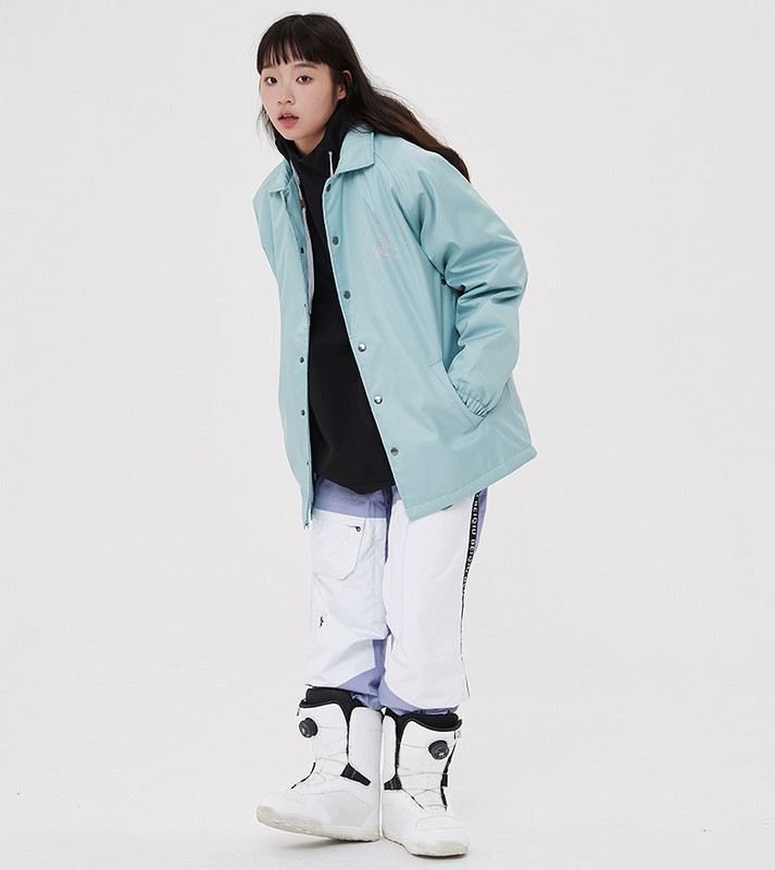 Moteriškos slidinėjimo kelnės Naujos profesionalios pakabinamos, vandeniui atsparios, vėjui atsparios snieglenčių kelnės, laisvos violetinės vientisos kelnės