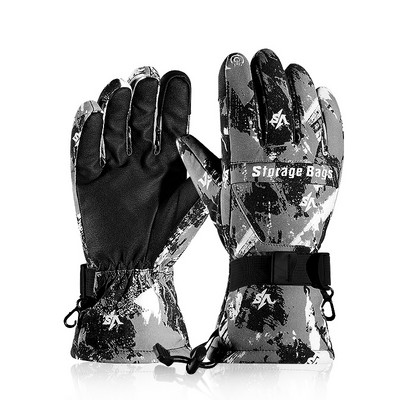 Vyriškos Moteriškos Slidinėjimo Pirštinės Žieminės Lauko Neperšlampamos Vėjui Neperšlampamos Storos Šiltos Vilnos snieglenčių pirštinės Dviračių sportui Slidinėjimo pirštinės su jutikliniu ekranu