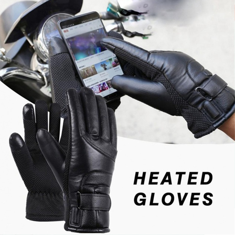 2021 NAUJOS Žiemos šildomos pirštinės Elektrinės šildomos pirštinės vandeniui atsparios vėjui jutiklinis ekranas USB maitinamos šildomos pirštinės vyrams, moterims