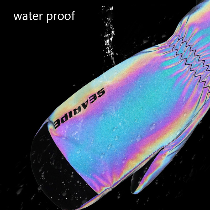 Lazeriu atspindinčios slidinėjimo pirštinės, viengubos dvisluoksnės, vandeniui atsparios dilimui atsparios, šiltos, prikimštos alpinizmo slidinėjimo pirštinės