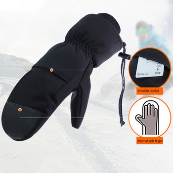 1 чифт зимни топли ски ръкавици със сензорен екран полар сноуборд ултралек водоустойчив мотоциклет термални снежни ръкавици жени мъже