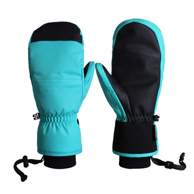 1 pora žieminių šiltų slidinėjimo pirštinių jutiklinio ekrano vilnos snieglenčių itin lengvos vandeniui atsparios motociklo terminės sniego pirštinės moterims, vyrams