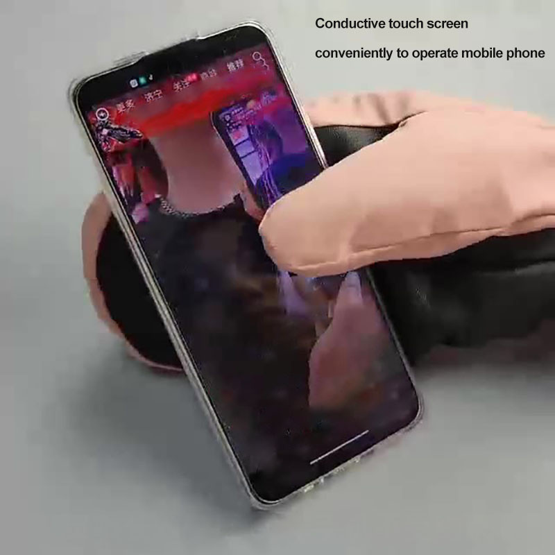 1 pora žieminių šiltų slidinėjimo pirštinių jutiklinio ekrano vilnos snieglenčių itin lengvos vandeniui atsparios motociklo terminės sniego pirštinės moterims, vyrams