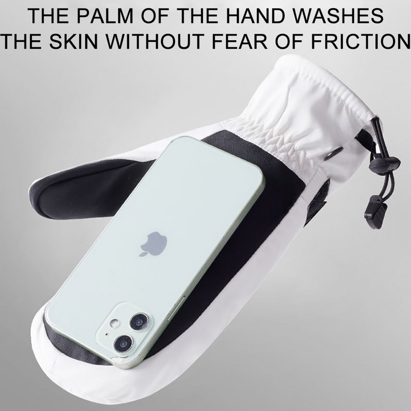 Žiemos lauko slidinėjimo šiltos pirštinės Neslidžios, atsparios vėjui, jutiklinis ekranas, atsparus šalčiui, vyrai, moterys, sportas, žygiai, dviračiai, slidinėjimas, šiluminės pirštinės