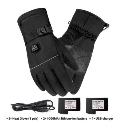 2022 m. karštai šildomos pirštinės, atsparios vandeniui, neslidus jutiklinis ekranas, 3,7 V įkraunamas akumuliatorius maitinamas elektrinis šildomas rankų šildytuvas, skirtas važinėti dviračiu