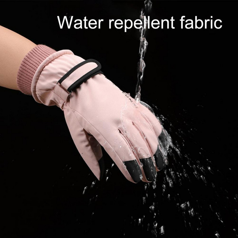 1 чифт топли ръкавици Изискани преносими чувствителни термални ски ръкавици на открито за колоездене Спортни ръкавици Велосипедни ръкавици