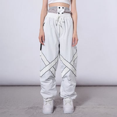 2022 m. žiema Naujos slidinėjimo kelnės Moteriški kombinezonai, sportiniai, vėjui atsparūs, snieglenčių kostiumai, moteriški, neperšlampami kelnės, šiltos sniego kelnės